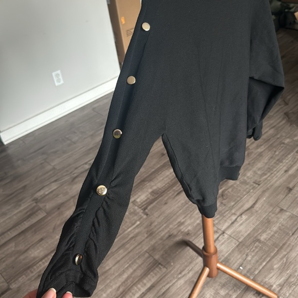 Brand new black sweater with button details - Picture 2 of 4